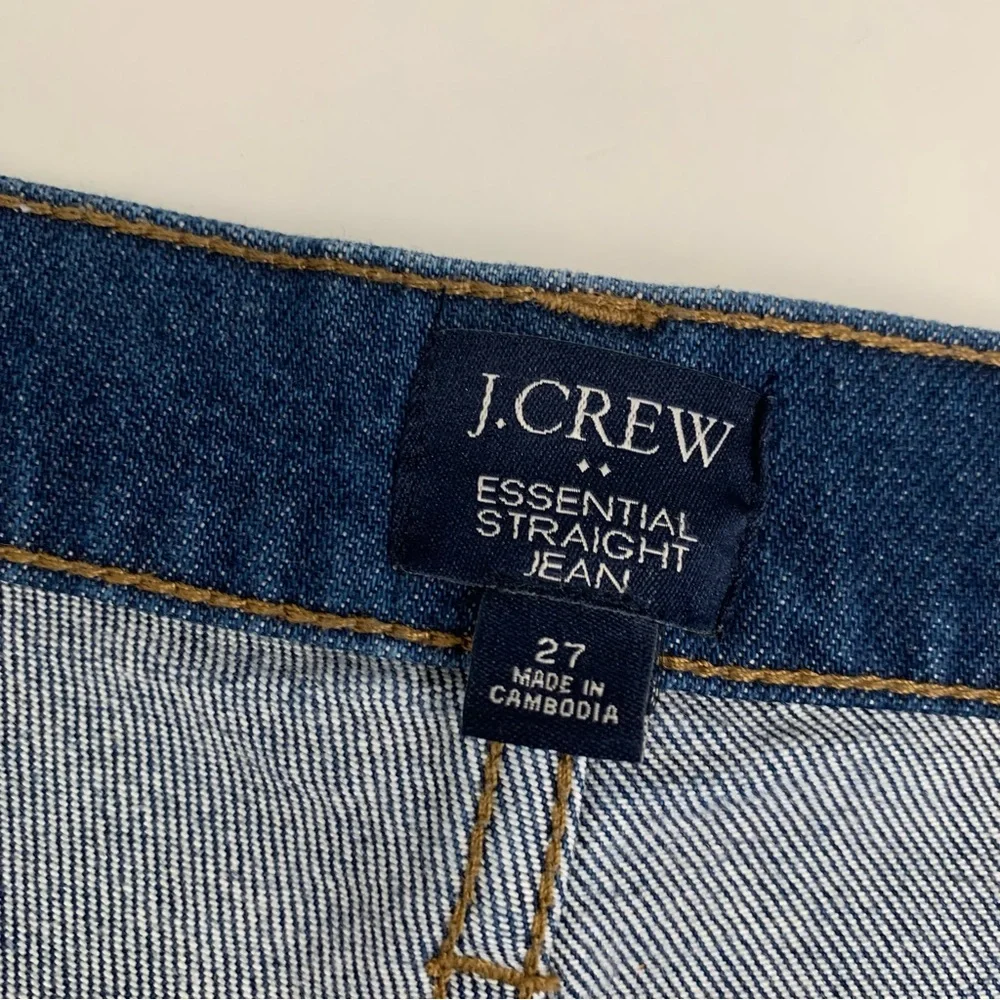 J CREW Essential Straight Leg Jeans Size 27 High Waisted